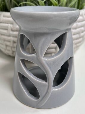 NEW Gray ceramic Candle Wax Melt Warmer
